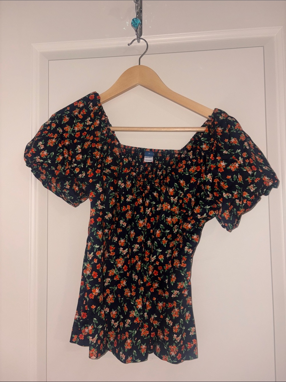 Old Navy Black Floral Top